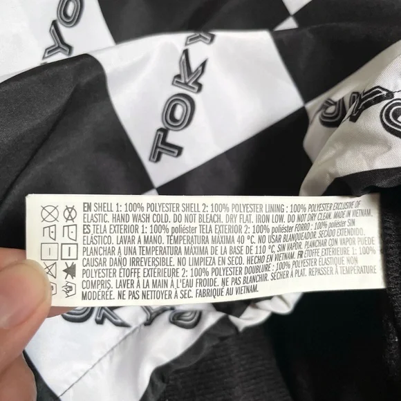 Forever 21 Black White Checkered Tokyo Hooded Windbreaker - Picture 7 of 7